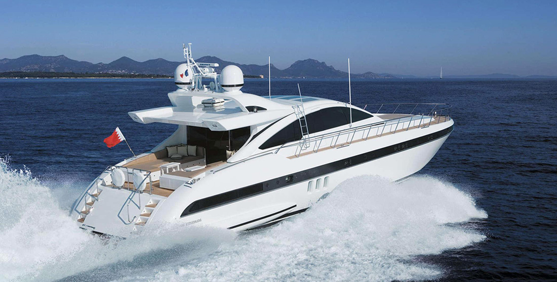 Ibiza yacht charter Mangusta 80